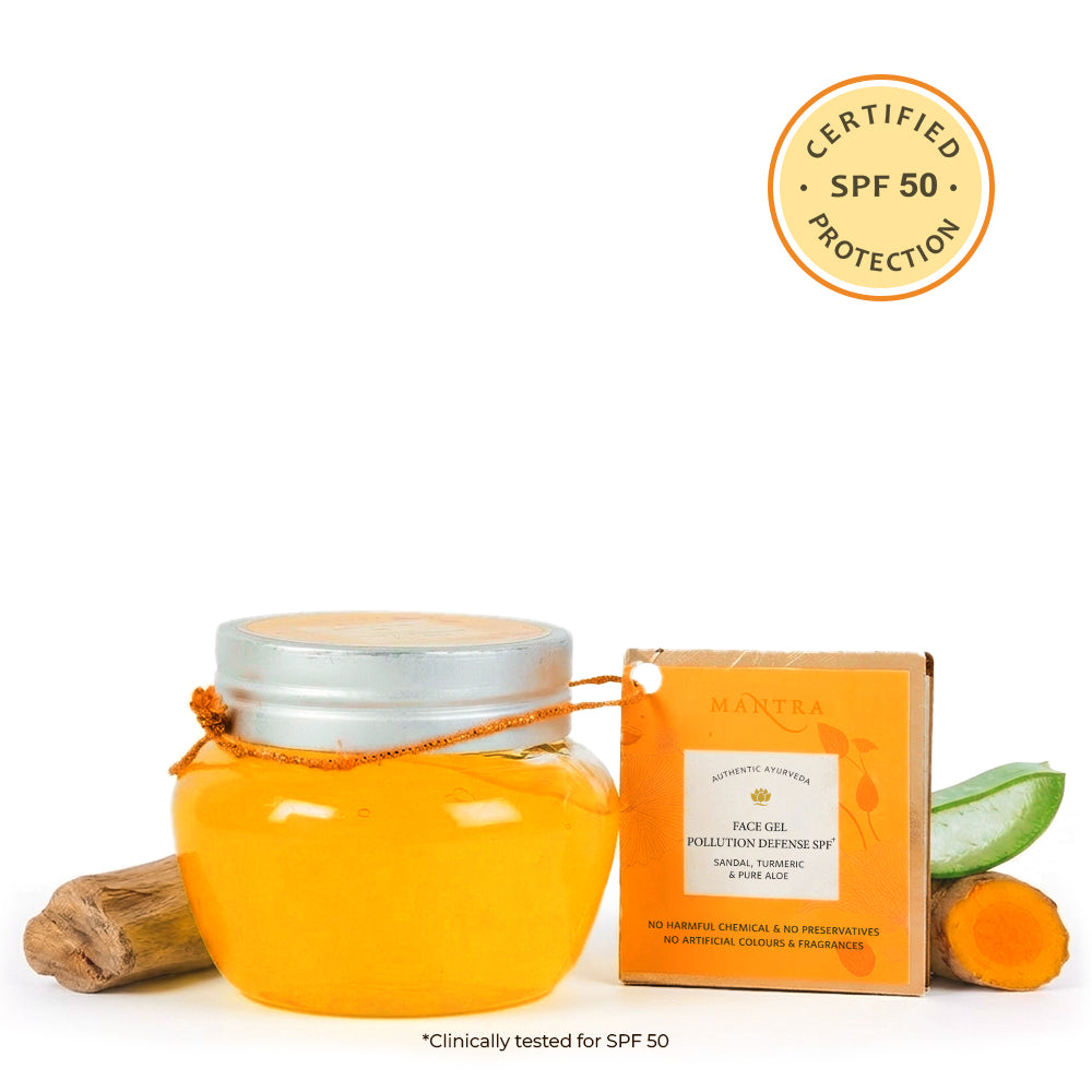 Face Gel Pollution Defense Spf Sandal Turmeric Pure Aloe - Image 1