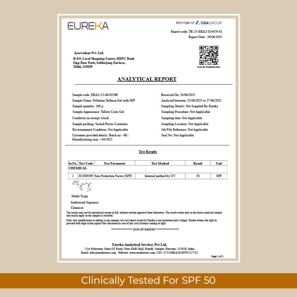 Face Gel Pollution Defense Spf Sandal Turmeric Pure Aloe - Image 8