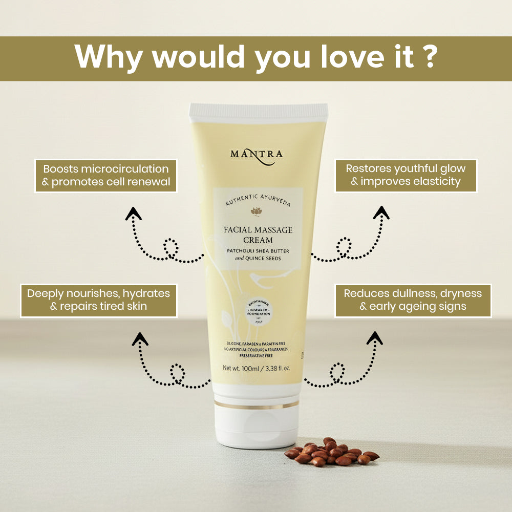 Facial Massage Cream Patchouli Shea Butter And Quince Seeds - Image 3