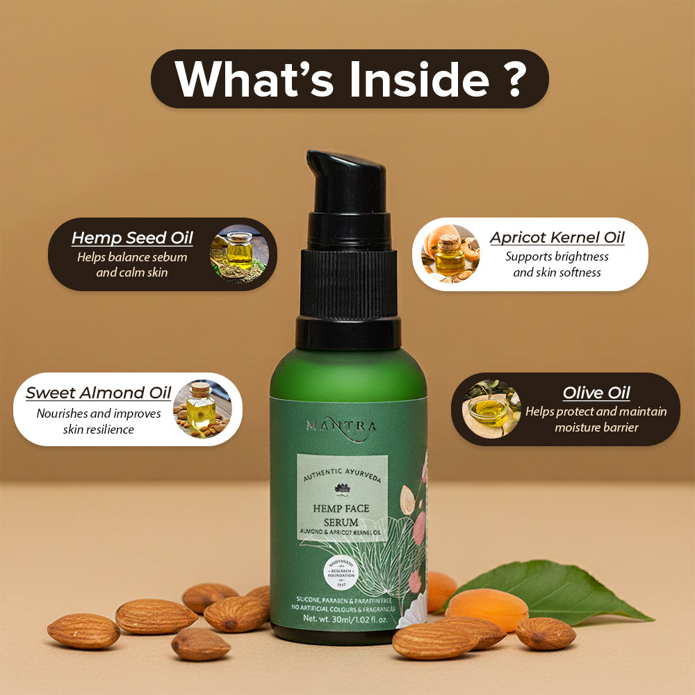 Hemp Face Serum Almond Apricot Kernel Oil - Image 4