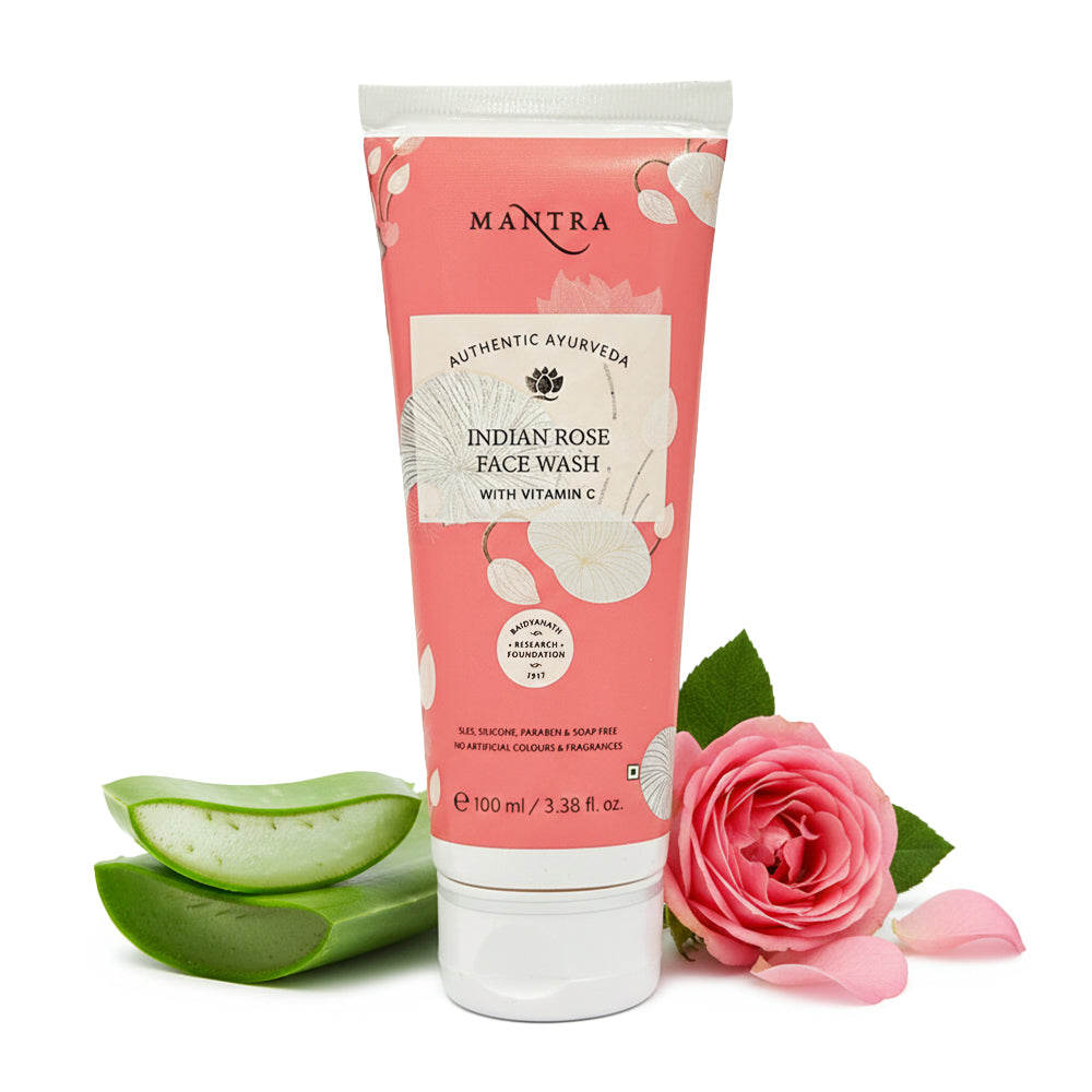 Indian Rose Face Wash With Vitamin C - Image 1