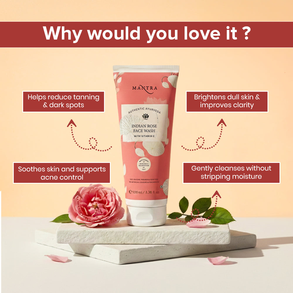 Indian Rose Face Wash With Vitamin C - Image 3