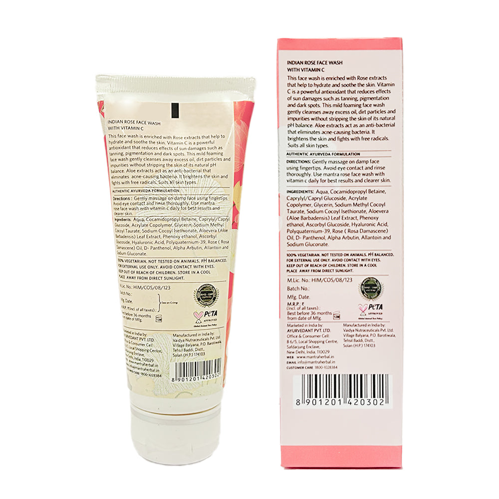 Indian Rose Face Wash With Vitamin C - Image 8