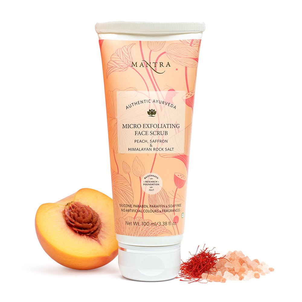 Peach Saffron And Himalayan Rock Salt Micro Exfoliating Face Scrub - Image 1