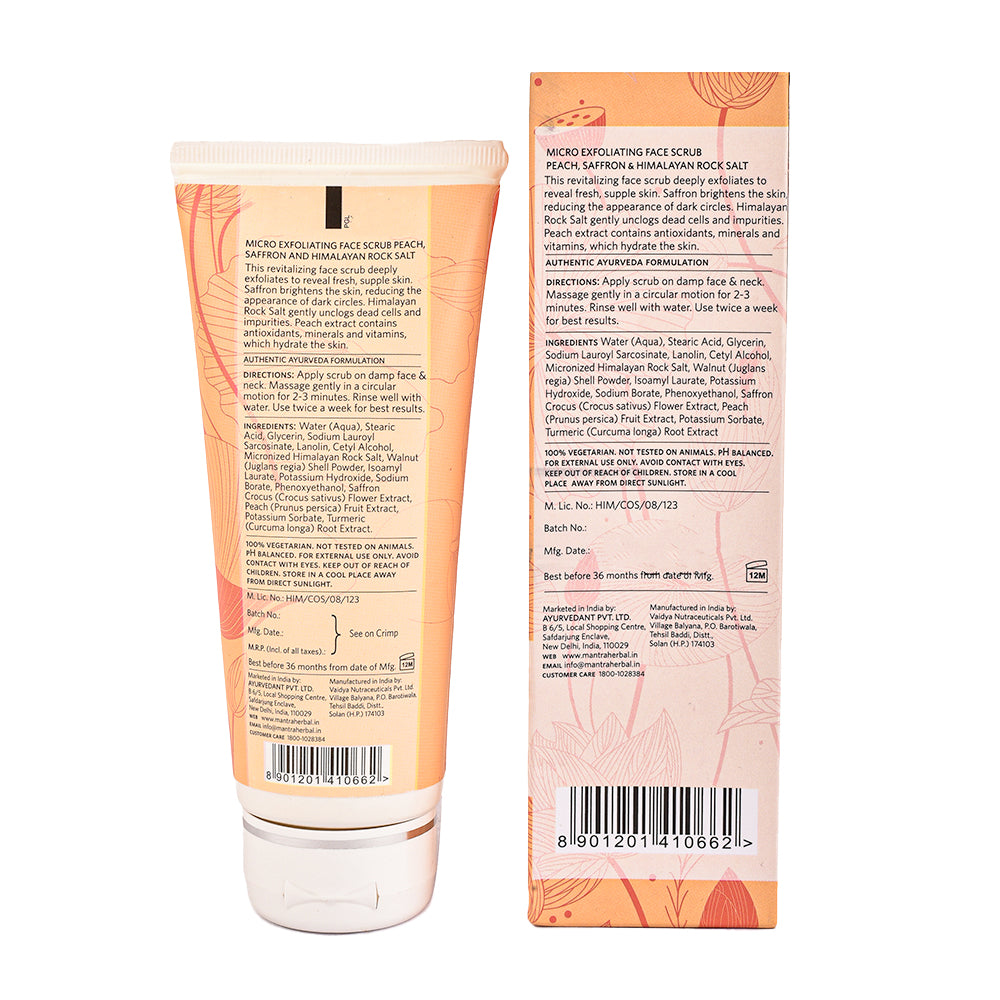 Peach Saffron And Himalayan Rock Salt Micro Exfoliating Face Scrub - Image 8