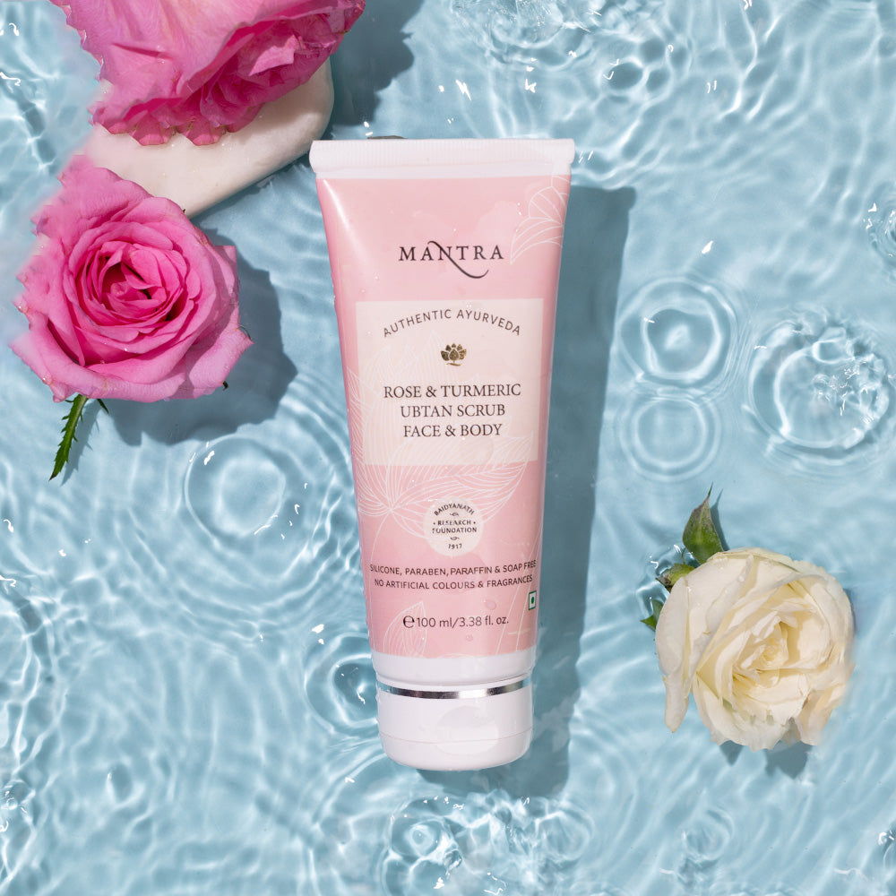 Rose Turmeric Ubtan Scrub Face Body - Image 2