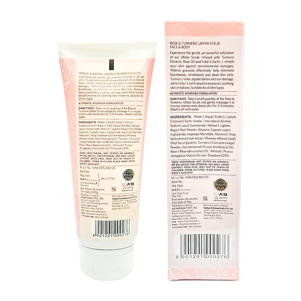 Rose Turmeric Ubtan Scrub Face Body - Image 8