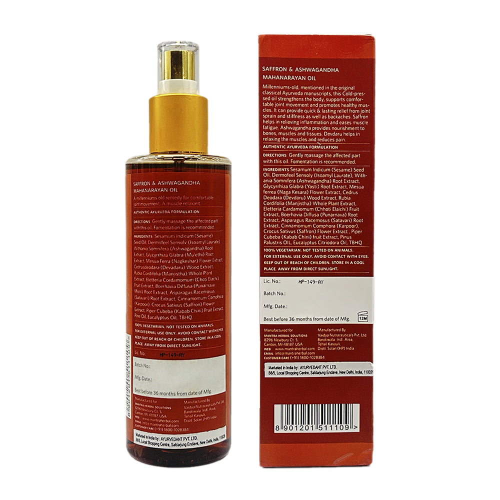 Saffron Ashwagandha Mahanarayan Oil For Joint And Muscle Support - Image 8