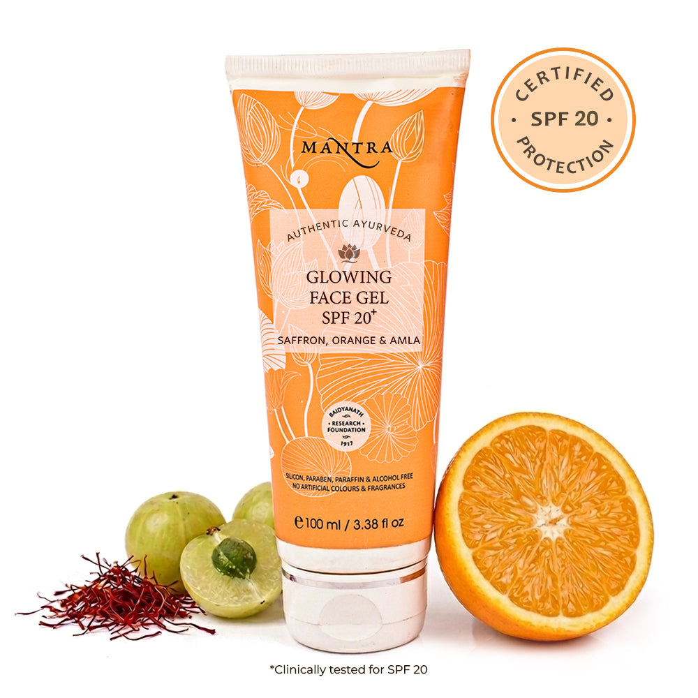 Saffron Orange And Amla Glowing Face Gel Spf 20 - Image 1