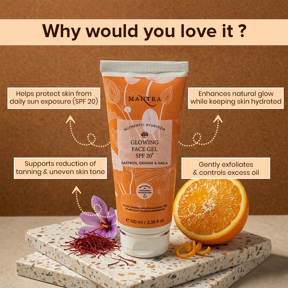 Saffron Orange And Amla Glowing Face Gel Spf 20 - Image 3