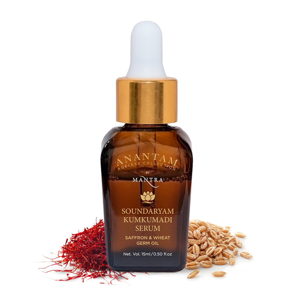 Soundaryam Kumkumadi Serum Saffron Wheat Germ Oil - Image 1
