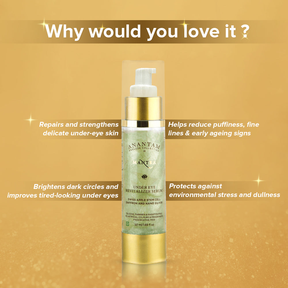 Under Eye Revitalizer Serum Swiss Apple Stem Cell Saffron And Nano Silver - Image 3