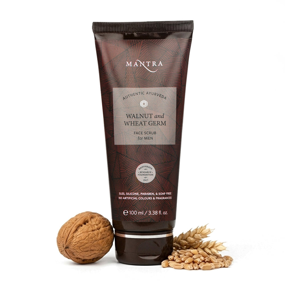 Walnut Wheat Germ Face Scrub For Men - Image 1
