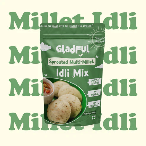 Gladful Ragi Instant Idli Mix and Multi-Millet Idli Mix - Pack of 2