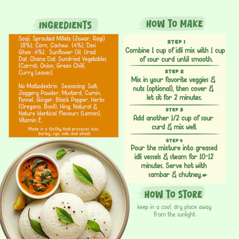 Gladful Sprouted Multi-Millet Idli Mix