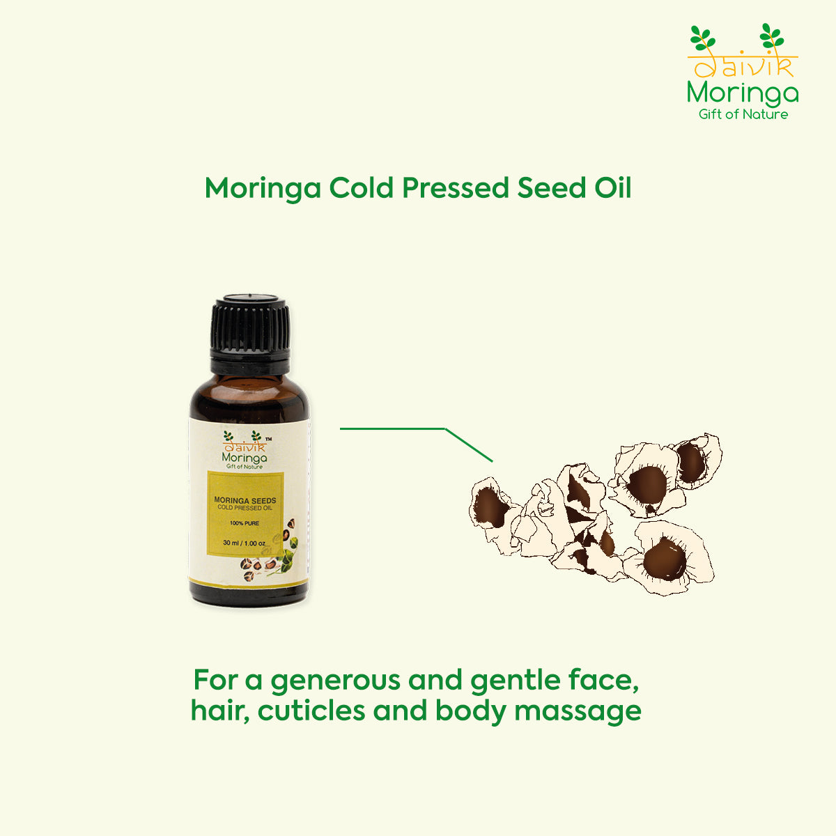 Moringa seeds cold pressed oil