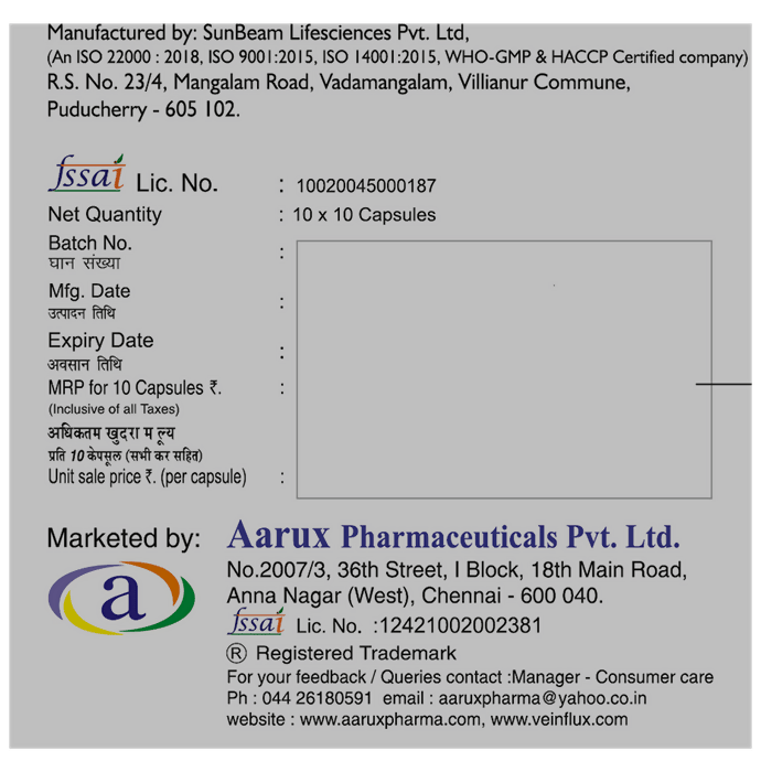 Aarux Veinflux Capsules