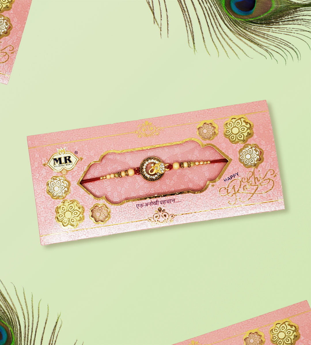 Mr Ganesh Circle Flower Rakhi