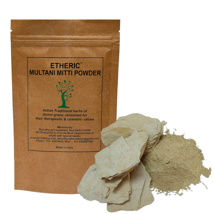 Etheric Multani Mitti Powder for skin lightening & remove acne (150 gm)