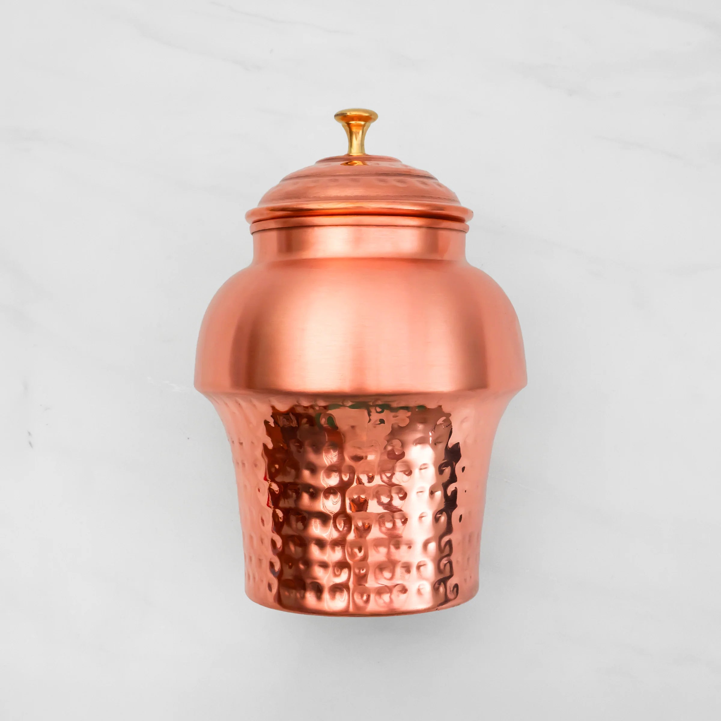 Health Smith Pure Copper Mushroom Jar | Copper Jar for Water, Dry-fruits, Chocolates and Decoration