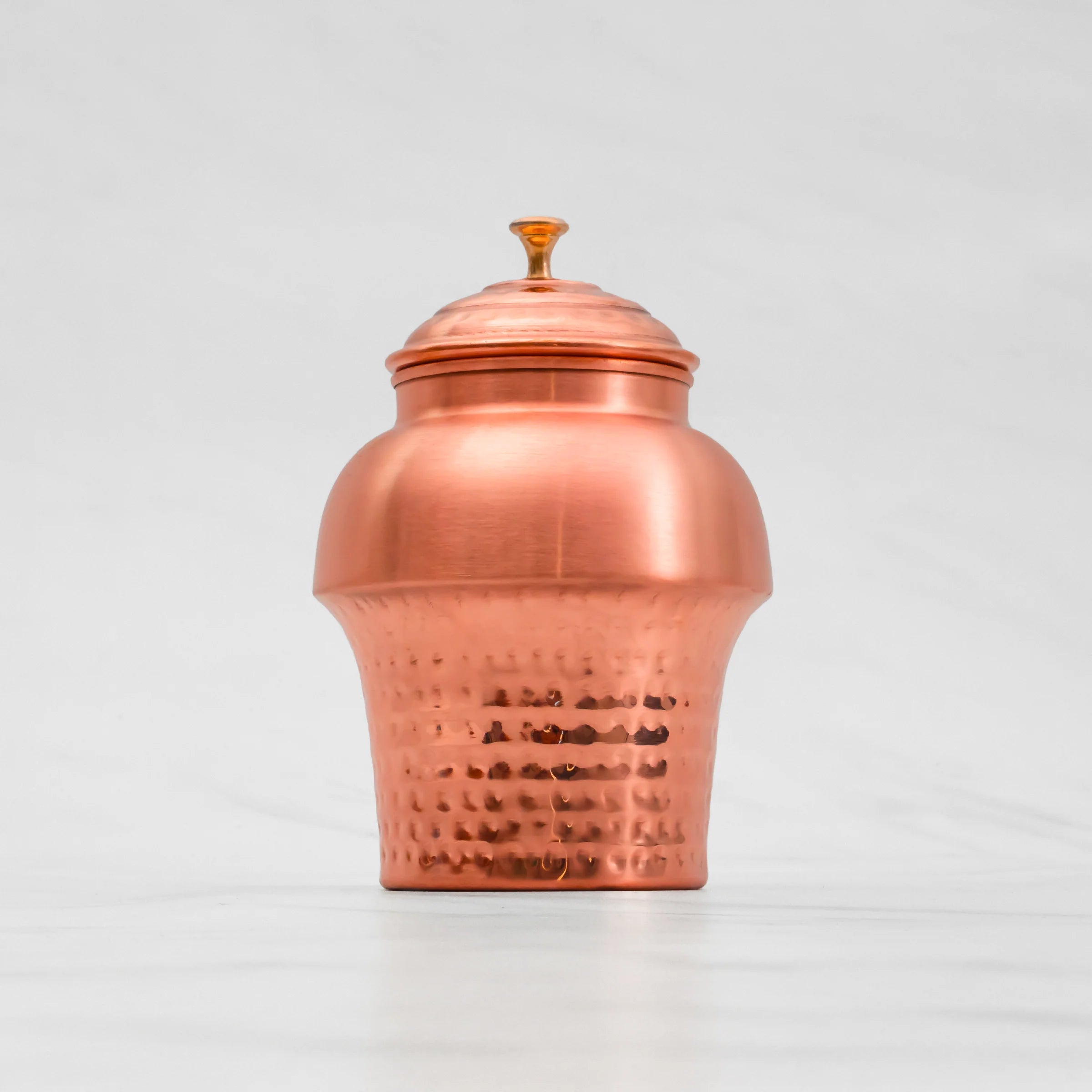 Health Smith Pure Copper Mushroom Jar | Copper Jar for Water, Dry-fruits, Chocolates and Decoration