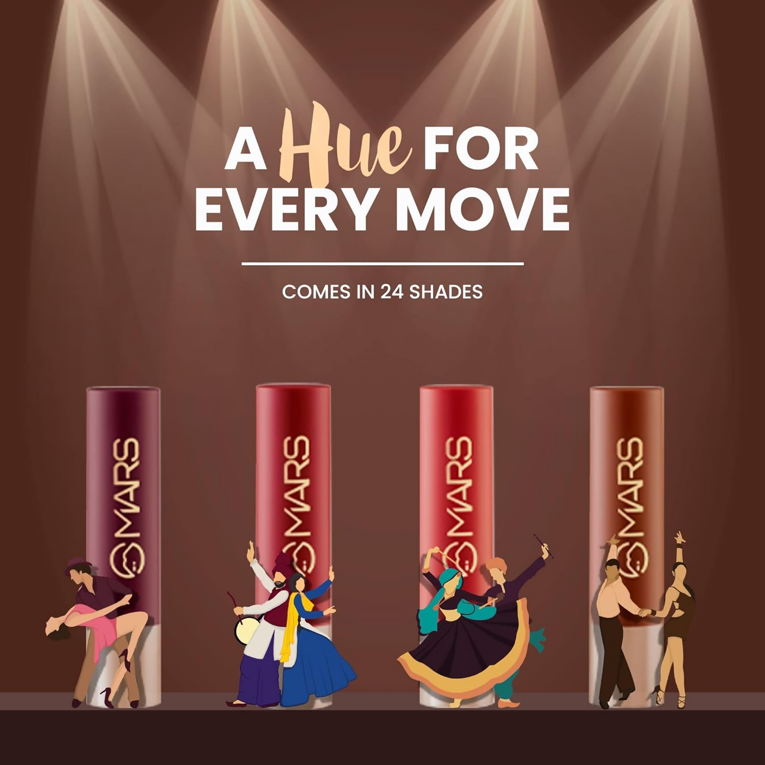 MARS Cosmetics Creamy Matte Long Lasting Lipstick - 08 Hip-Hop