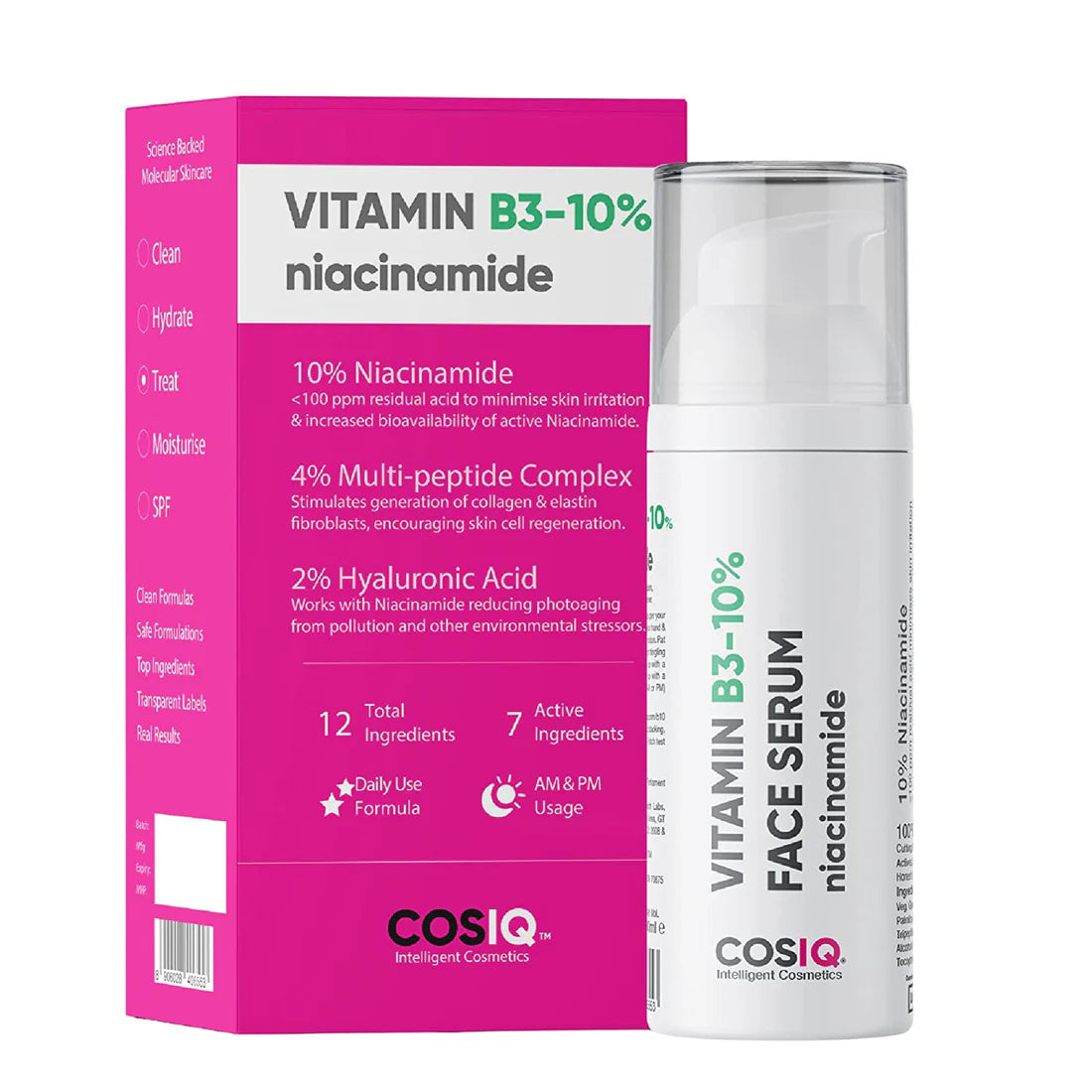 COSIQ Niacinamide Vitamin B3-10% Serum, 30ml Regular