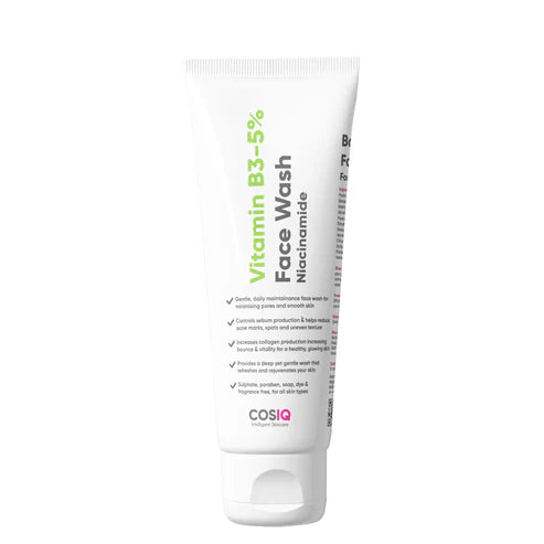 COSIQ Vitamin B3-5% Niacinamide Face Wash for Smooth and Even Skin
