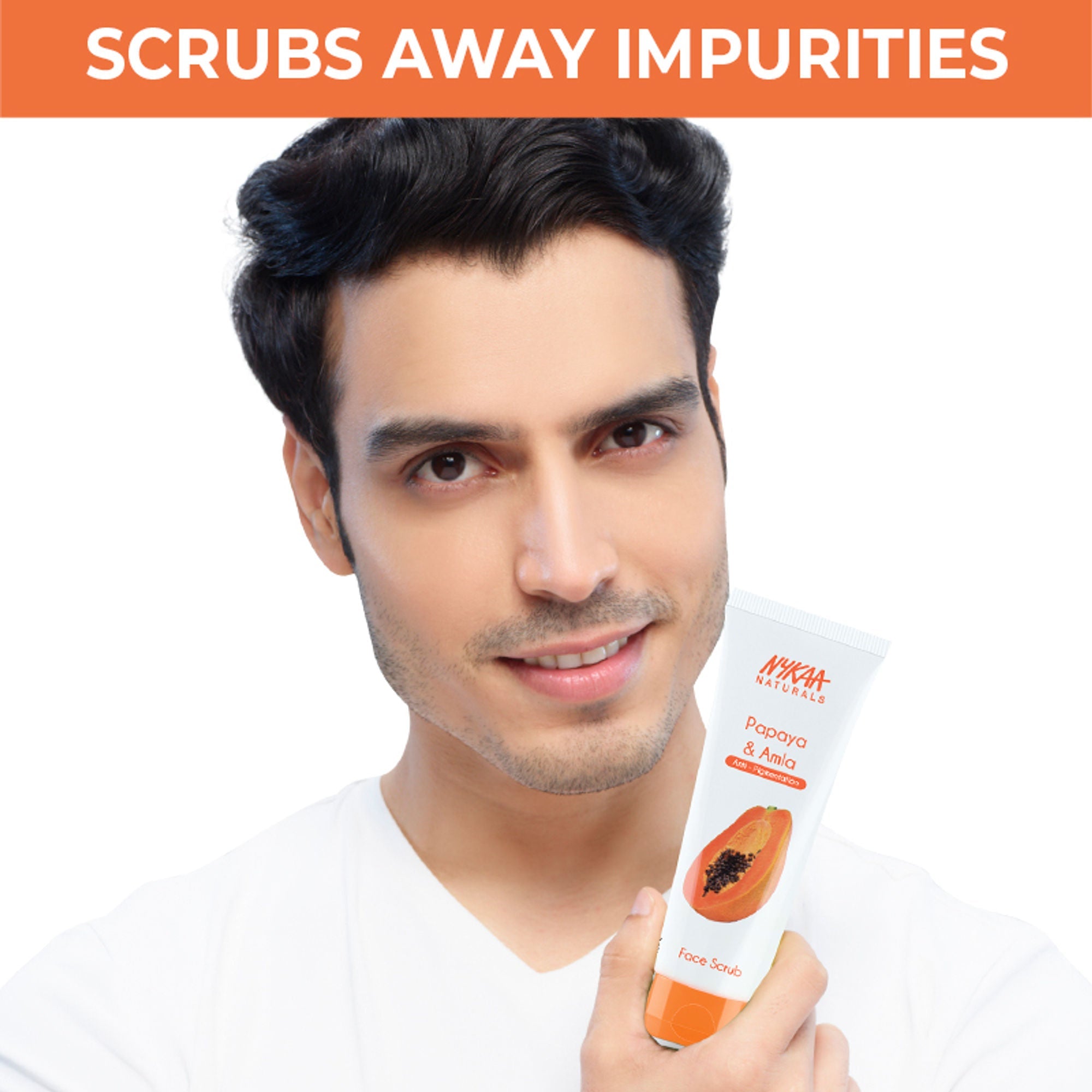 Nykaa Naturals Tea Tree & Neem Detox Face Scrub For Purifying, Acne Control & Clear Skin Glow - Papaya & Amla