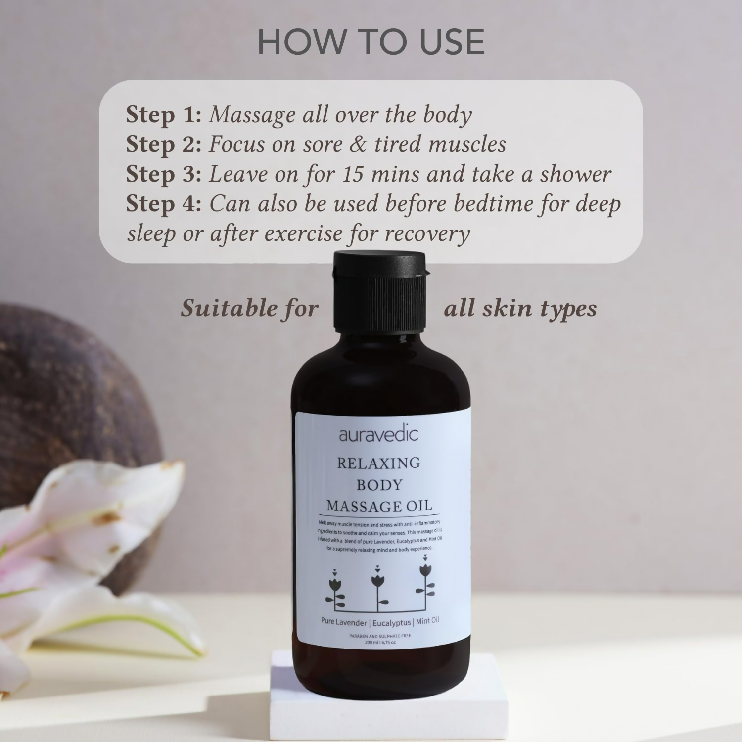 Auravedic Relaxing Body Massage Oil