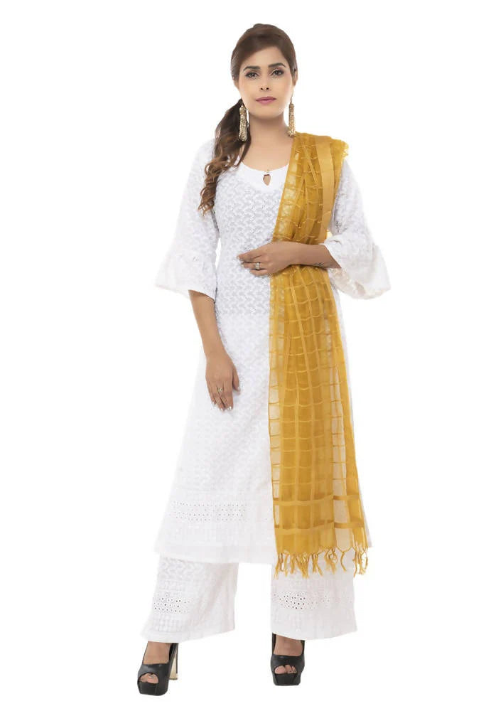 Mominos Fashion Golden Cotton Square Dupatta