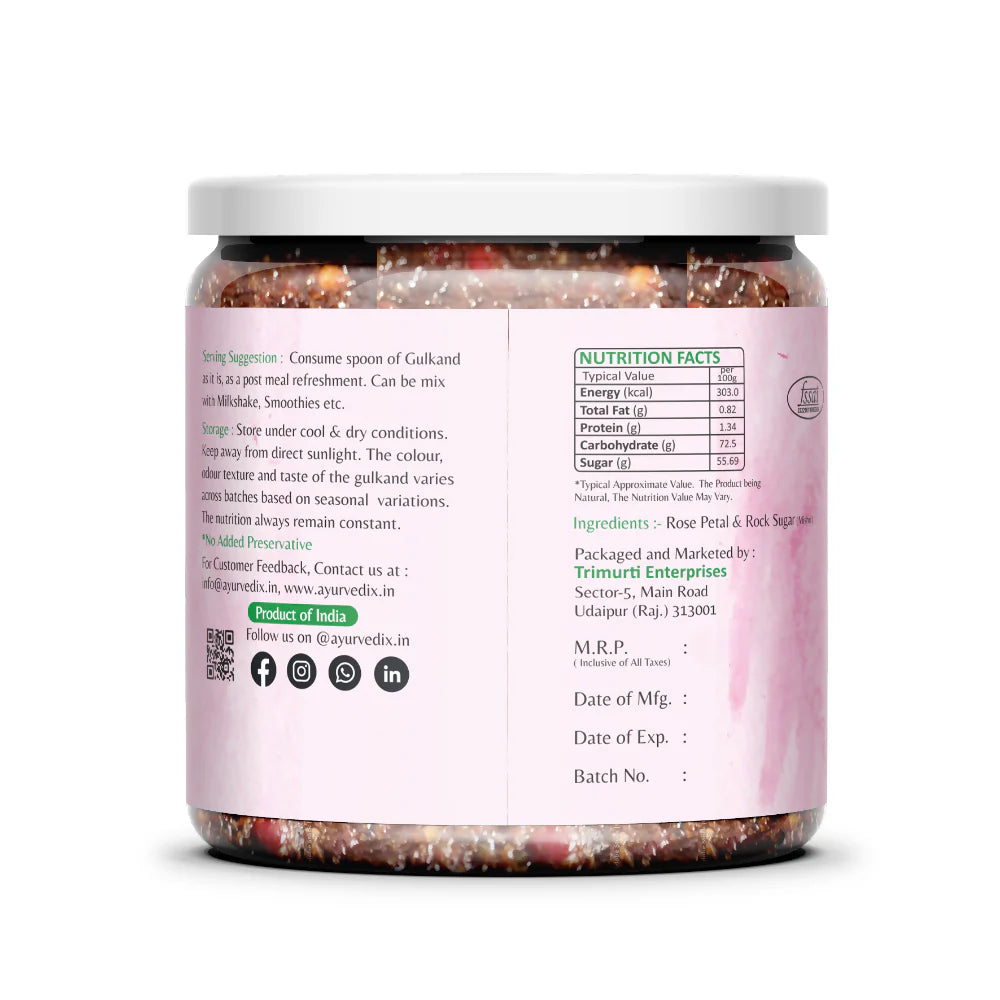 Ayurvedix Premium Gulkand (Rose Petal Jam) -400 gm