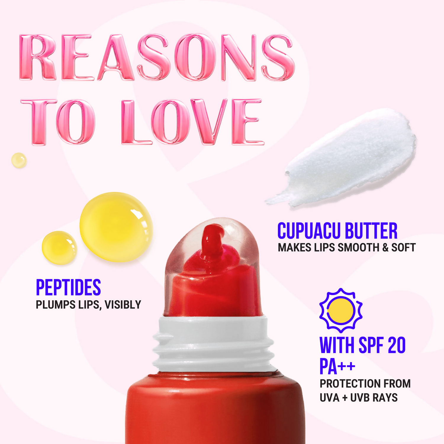 Blue Heaven Butter & Balm Peptide Based Tinted Lip Balm With Spf 20 Pa++ - Watermelon