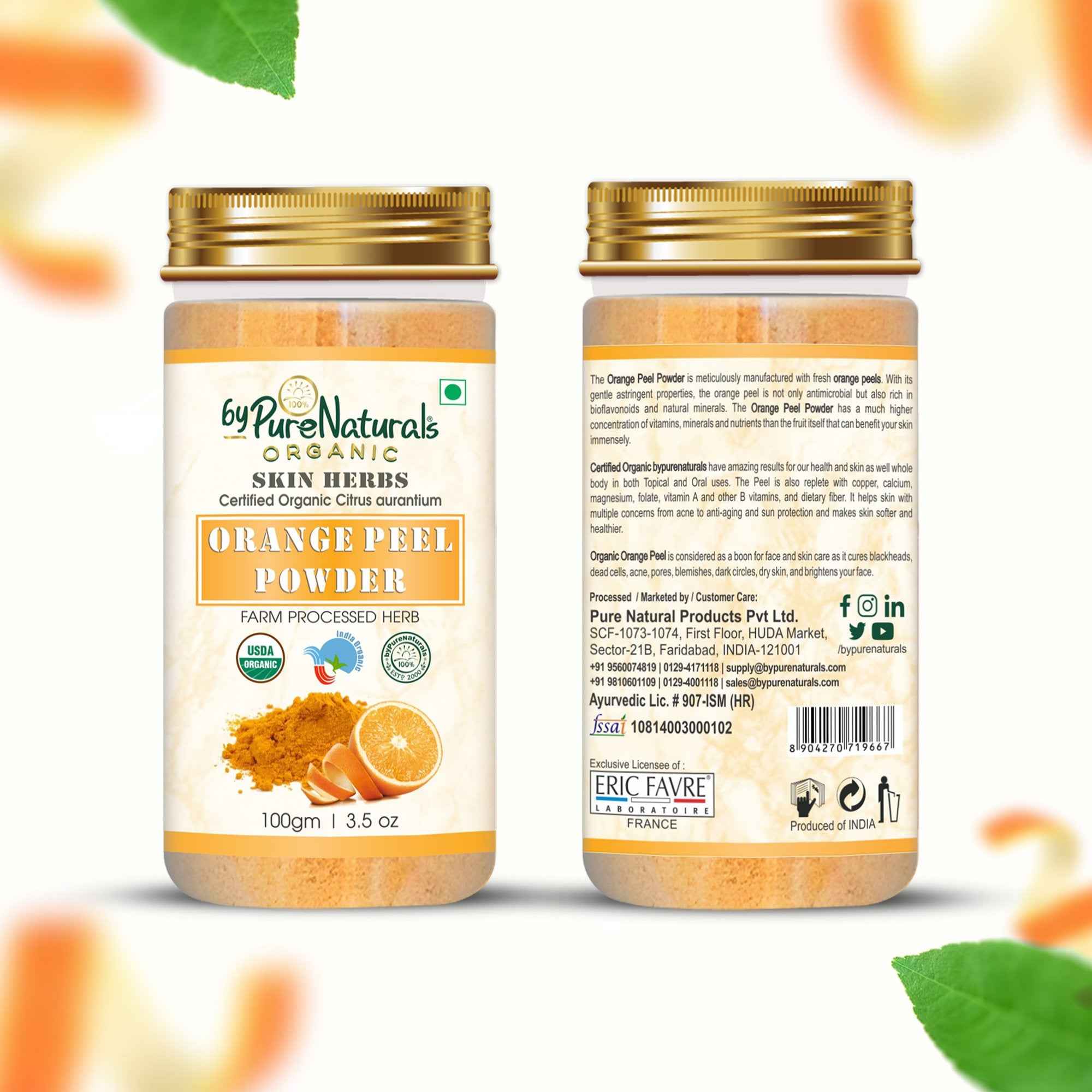 byPureNaturals Organic Orange Peel Powder