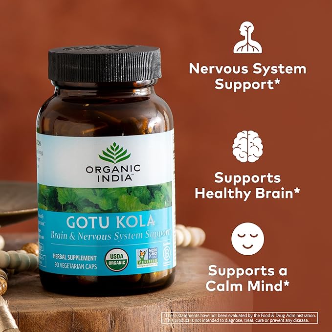 Organic India Gotu Kola - Centella Asiatica Herbal Supplement 90 tabs