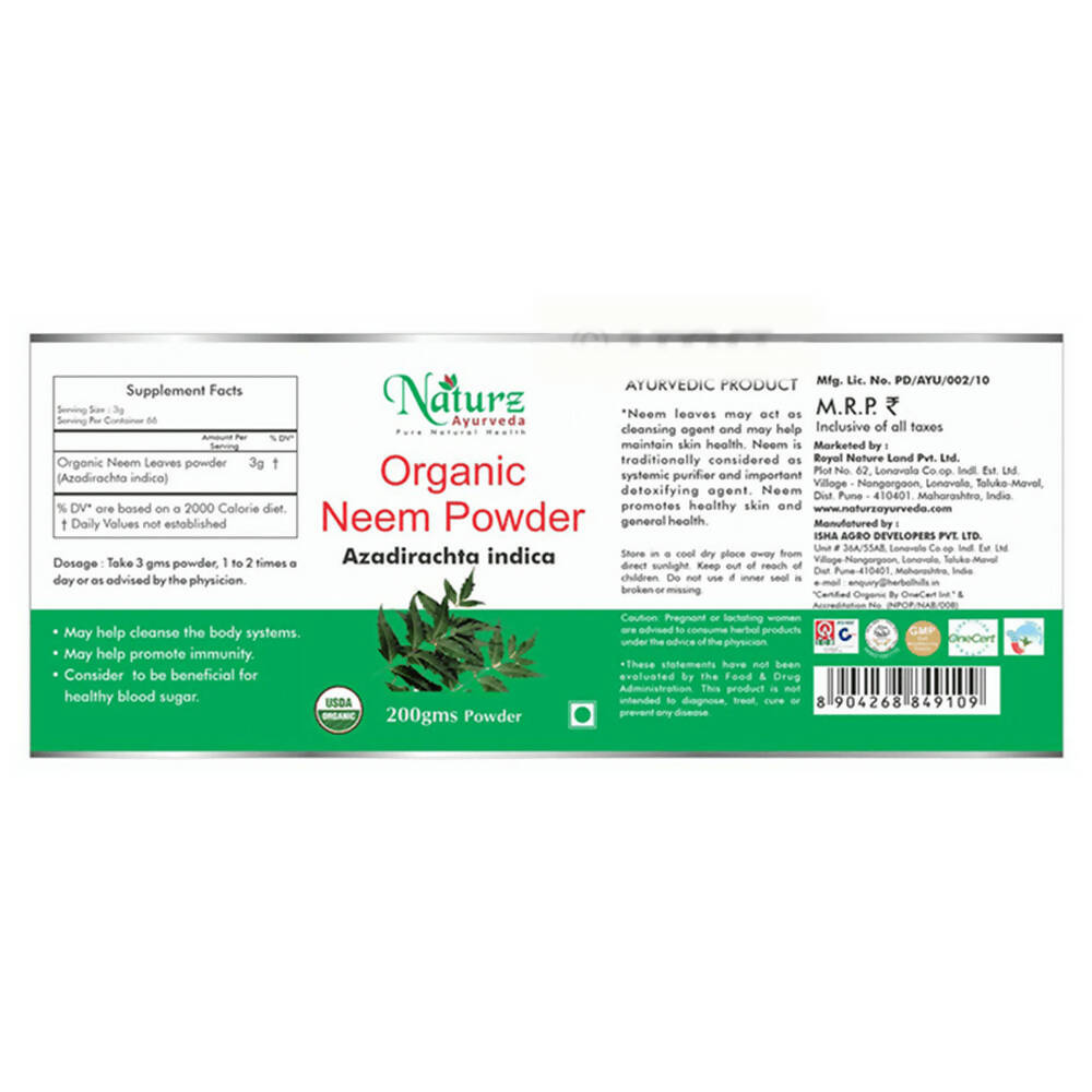 Naturz Ayurveda Organic Neem Powder