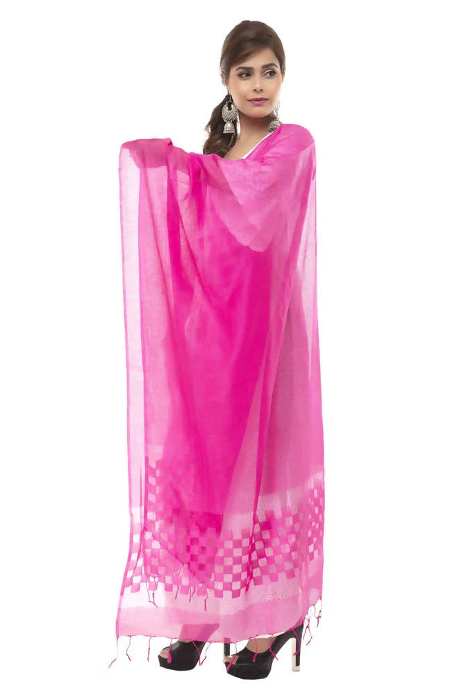 Mominos Fashion Pink Buta Cut Dupatta