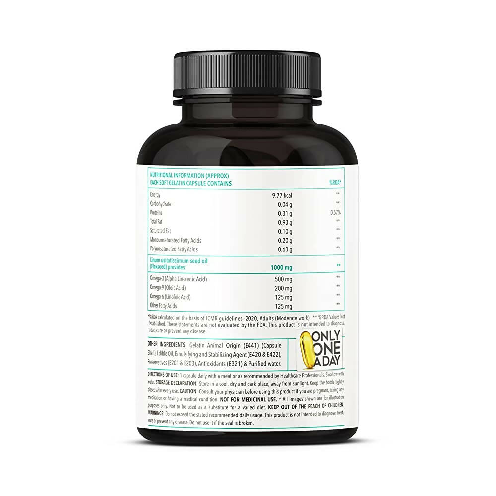 Zingavita Flaxseed Oil 1000 mg Softgel Capsules
