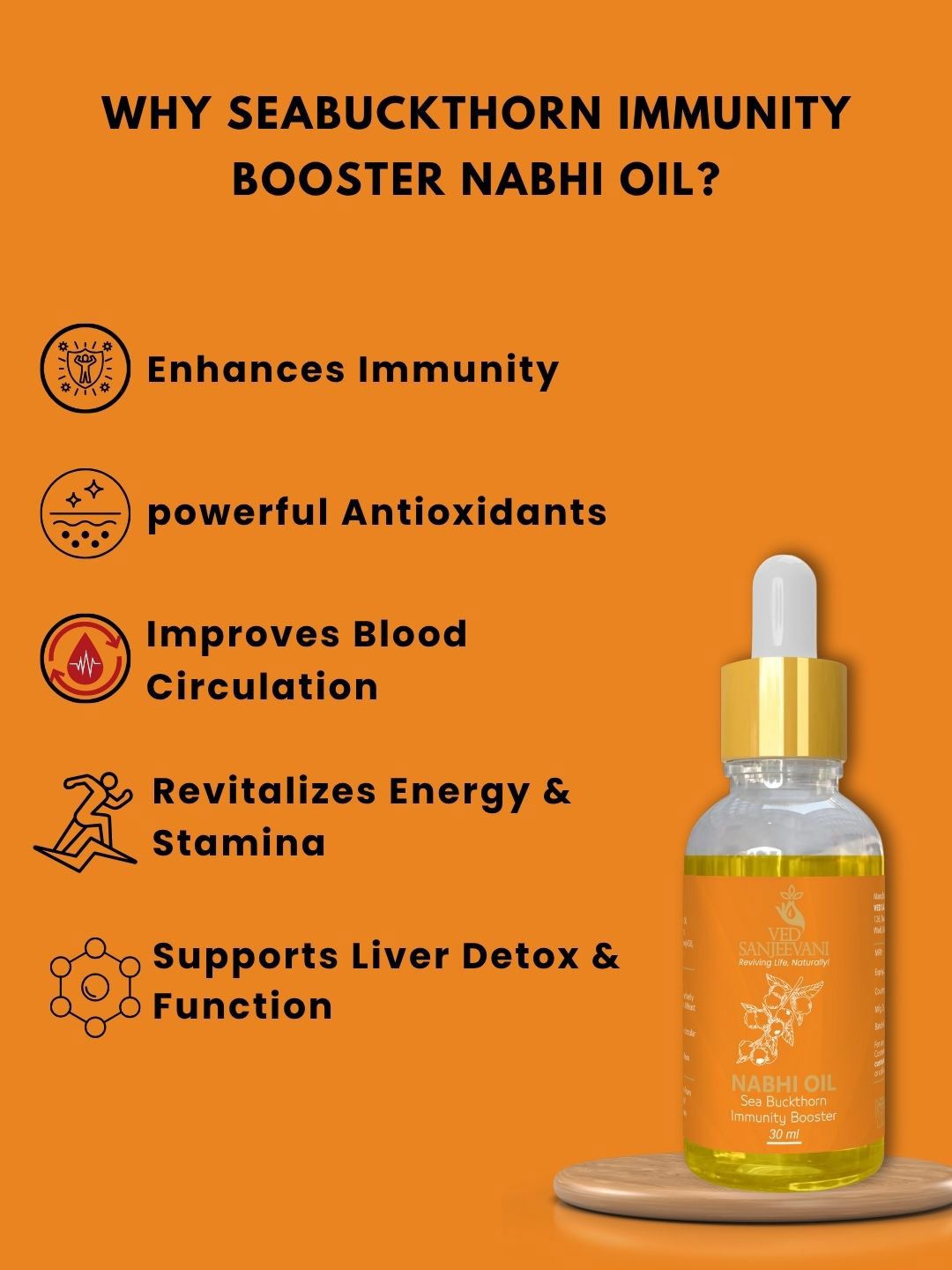 Ved Sanjeevani Seabuckthorn Nabhi Oil