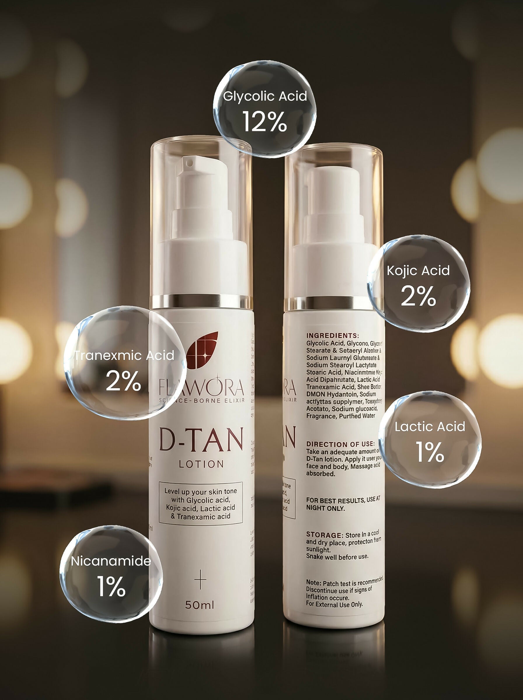 Flawora D-Tan Lotion