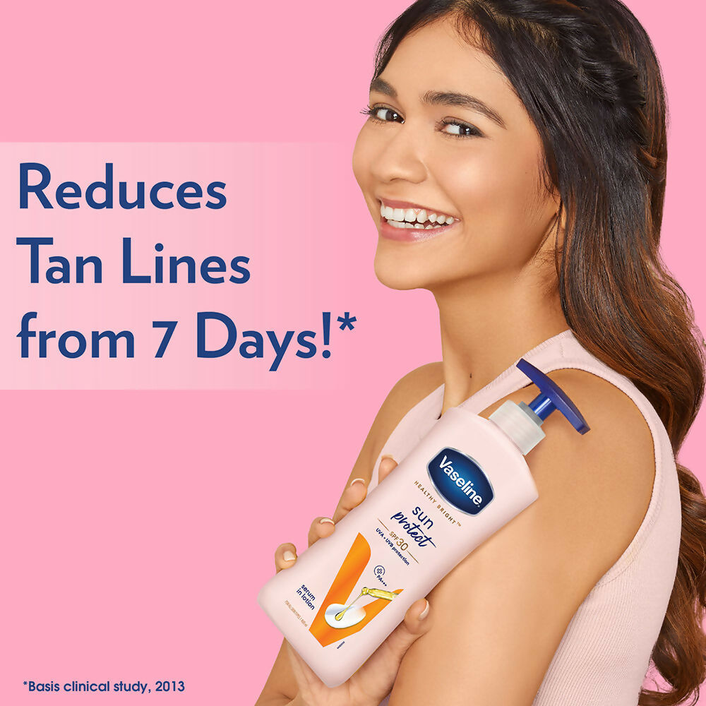 Vaseline Healthy Bright Daily Brightening Body Lotion & Sun Protect SPF 30 Body Lotion Combo