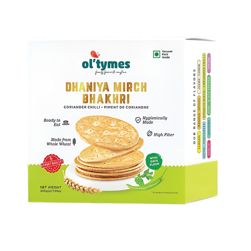 Oltymes Dhaniya Mirch Bhakhri (Corriander-Chilli) 200g