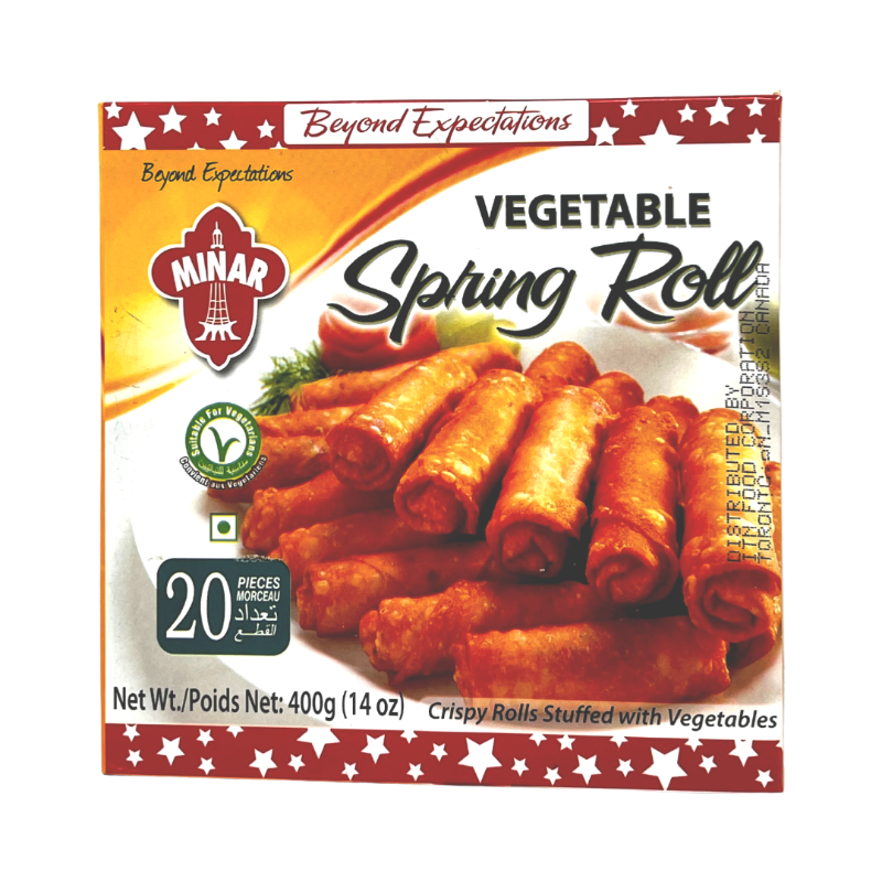 Minar Frozen Vegetable Spring Roll 400g (20pc)