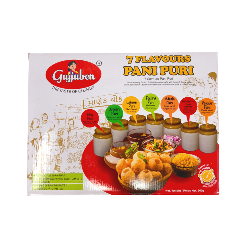 Gujjuben Pani Puri (7 flavours) 360g