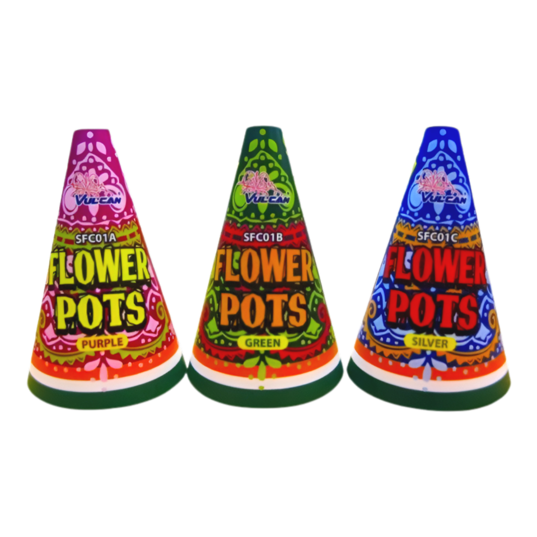 Mystical Flower Pots Fountain (Pack Of 3)