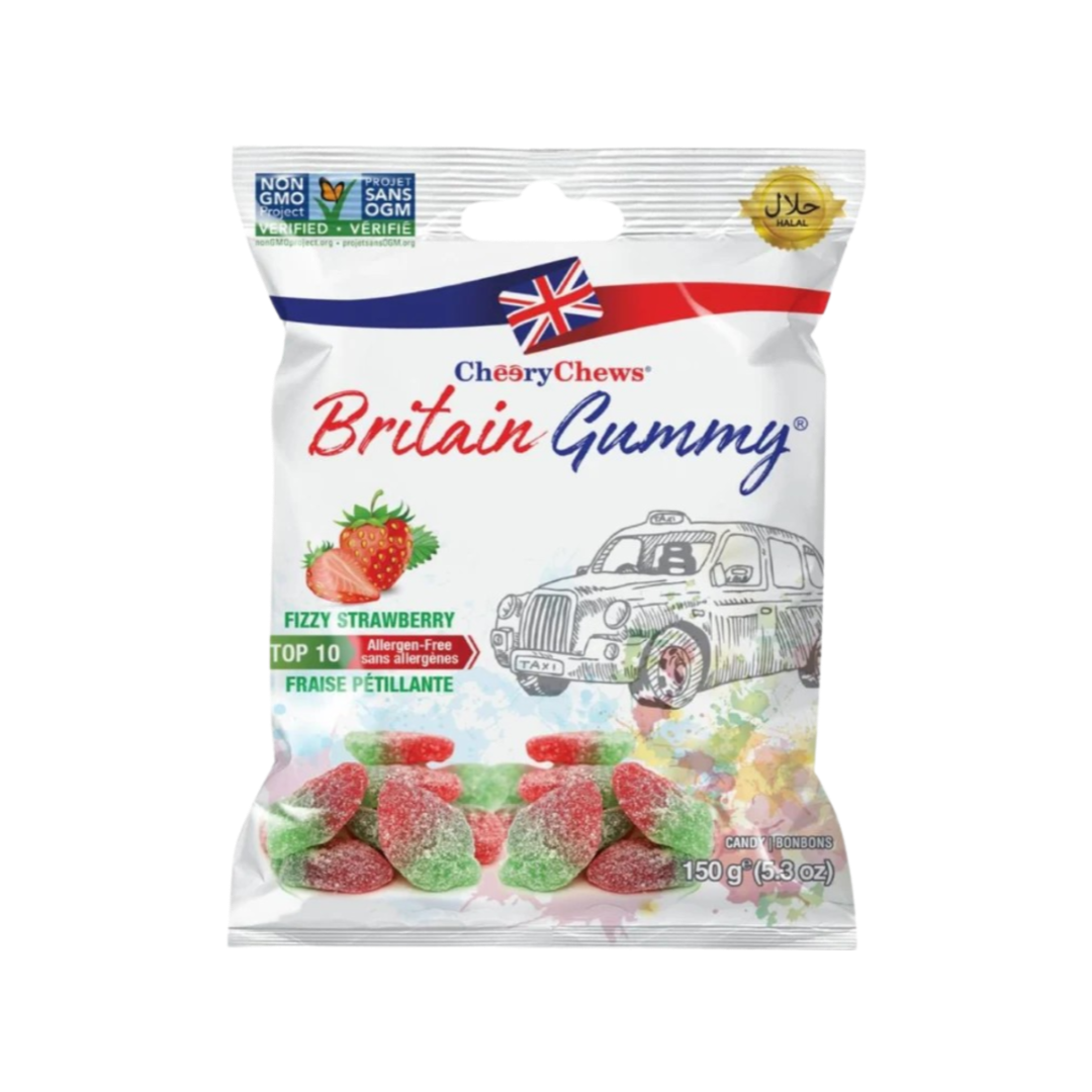 Britain Gummy Fizzy Strawberry 150g