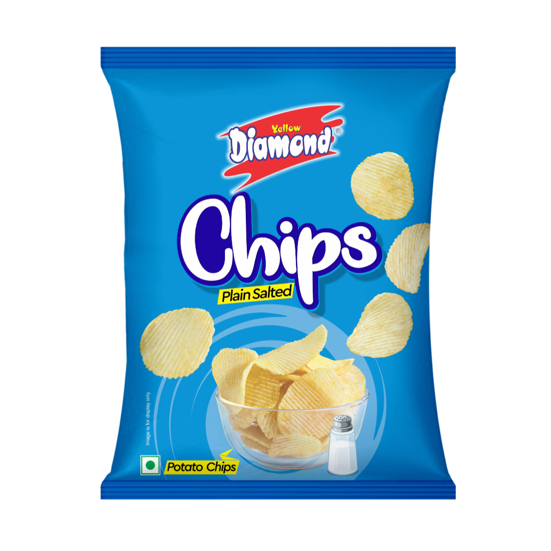 Yellow Diamond Plain Salted Chips 75g