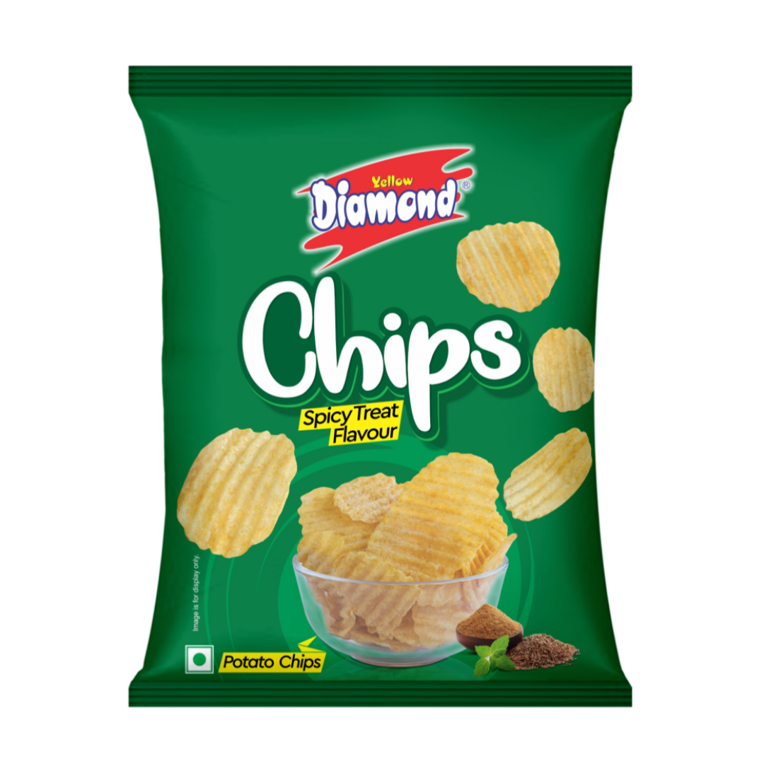 Yellow Diamond Spicy Treat Chips 75g