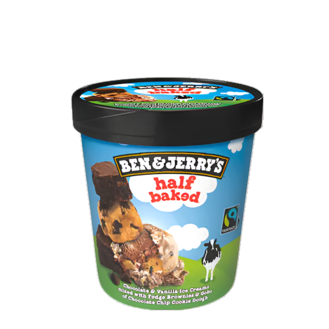 Ben & Jerry's Half Baked Fudge Brownie Ice Cream 473ml