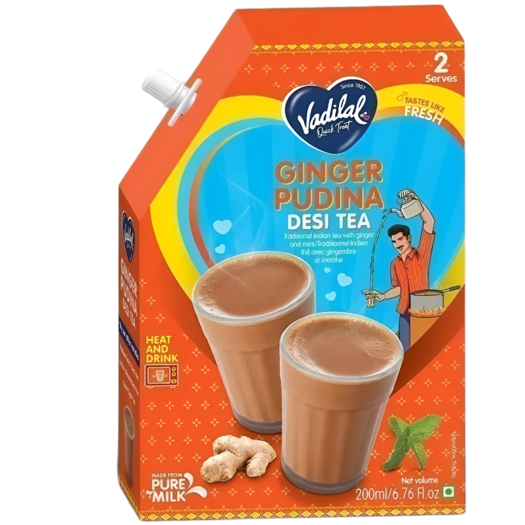 Vadilal Ginger Pudina Tea - Heat And Drink 200ml